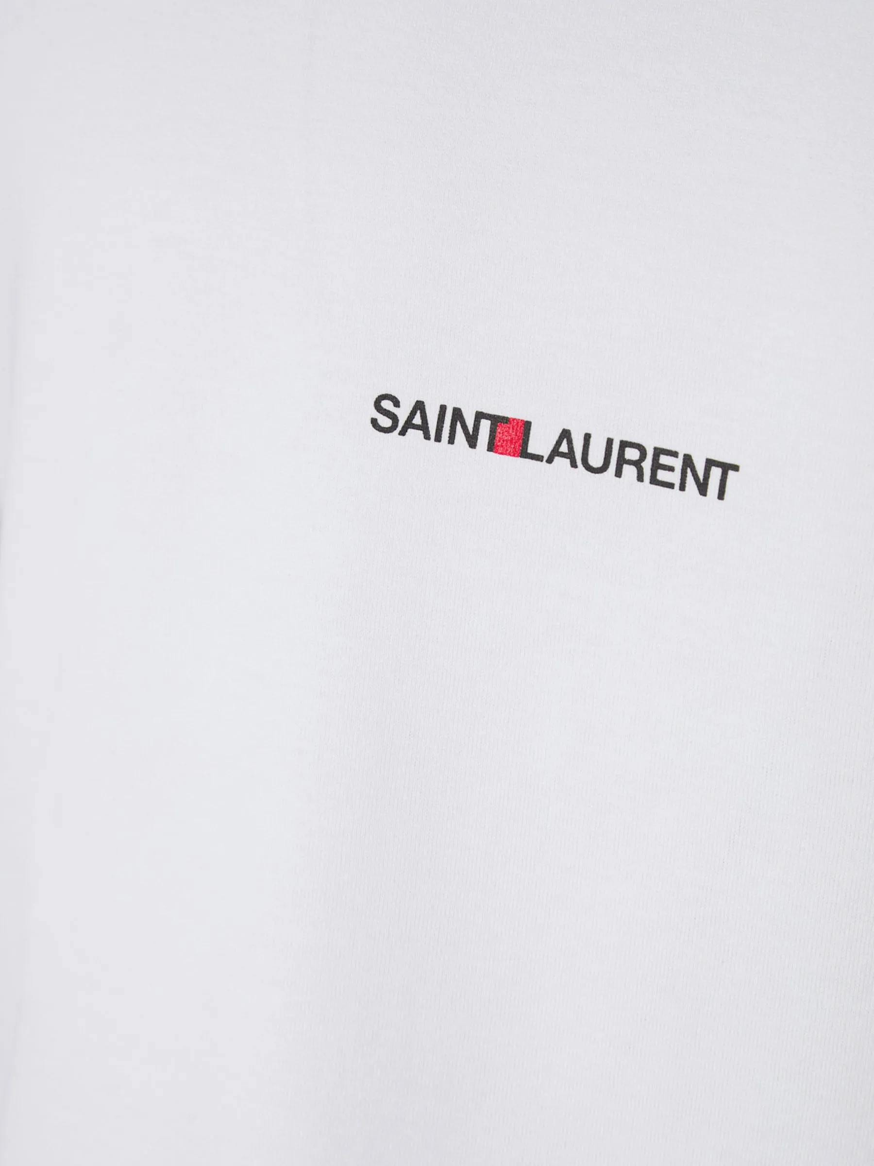 Saint Laurent Camiseta Logo Algodón