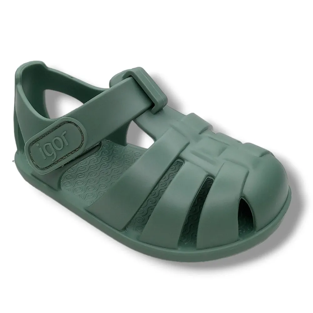 SANDALIA IGOR CANGREJERA RESPETUOSA NEMO SOLID S10324384 NEW GREEN CORDONETS