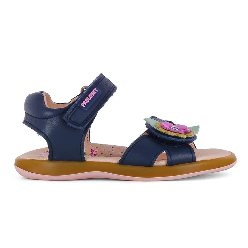 Sandalia Pablosky Flor Velcro 014122