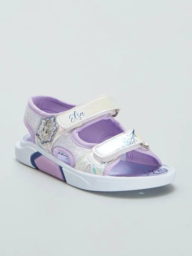 SANDALIAS CON VELCRO 'FROZEN'  BLANCO