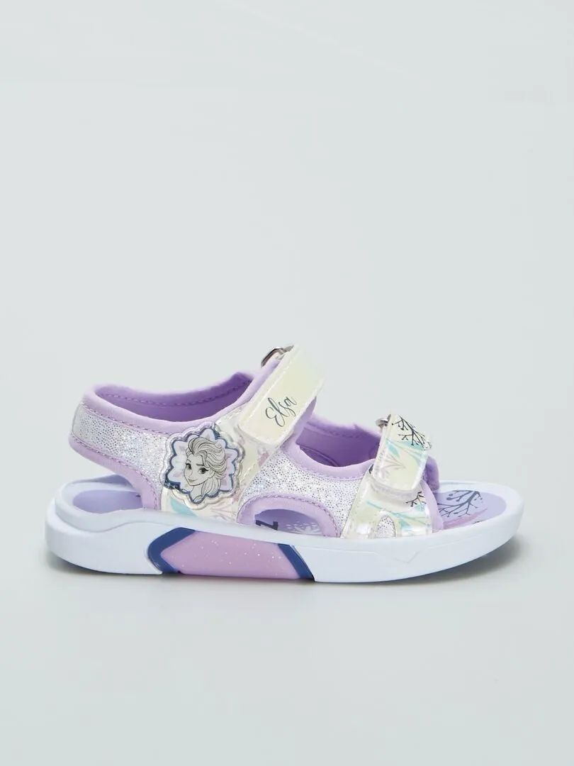 SANDALIAS CON VELCRO 'FROZEN'  BLANCO