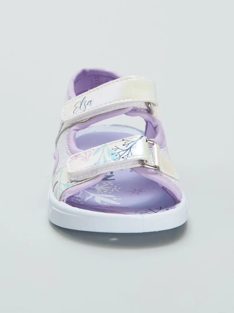 SANDALIAS CON VELCRO 'FROZEN'  BLANCO