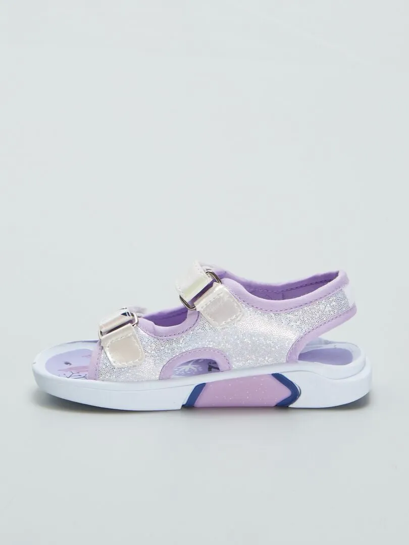 SANDALIAS CON VELCRO 'FROZEN'  BLANCO