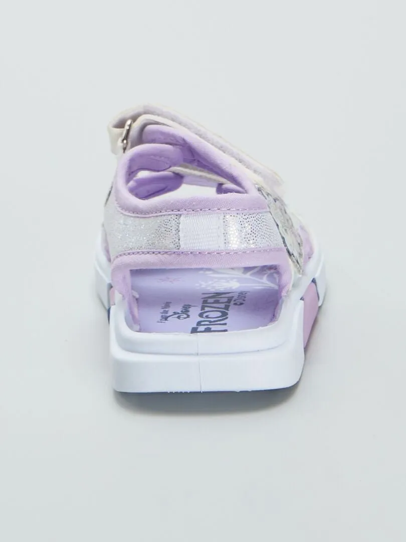 SANDALIAS CON VELCRO 'FROZEN'  BLANCO