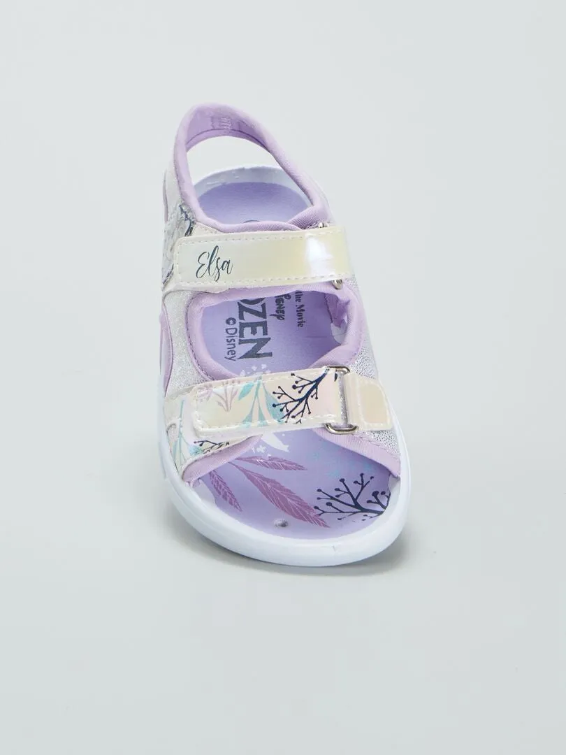SANDALIAS CON VELCRO 'FROZEN'  BLANCO
