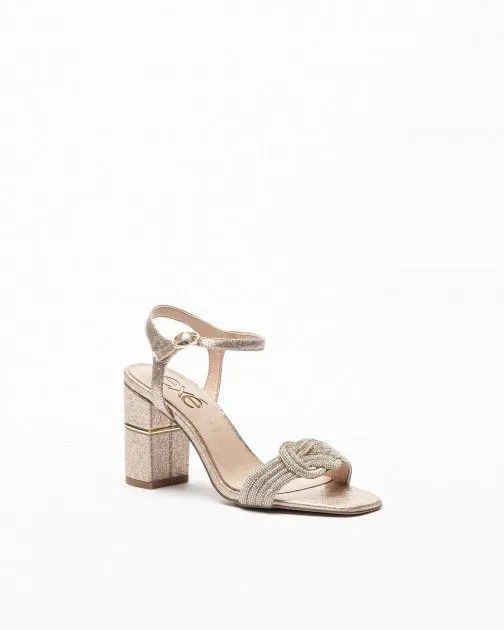 SANDALIAS DE TACóN ALTO EXé HELEN644 DORADO
