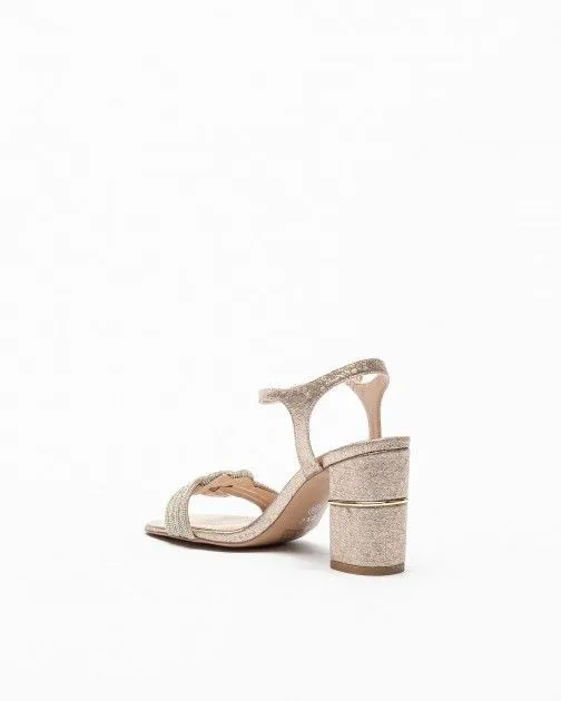 SANDALIAS DE TACóN ALTO EXé HELEN644 DORADO