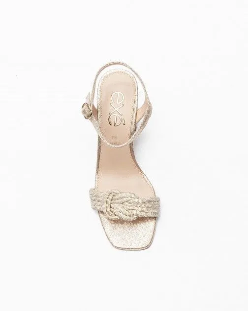 SANDALIAS DE TACóN ALTO EXé HELEN644 DORADO