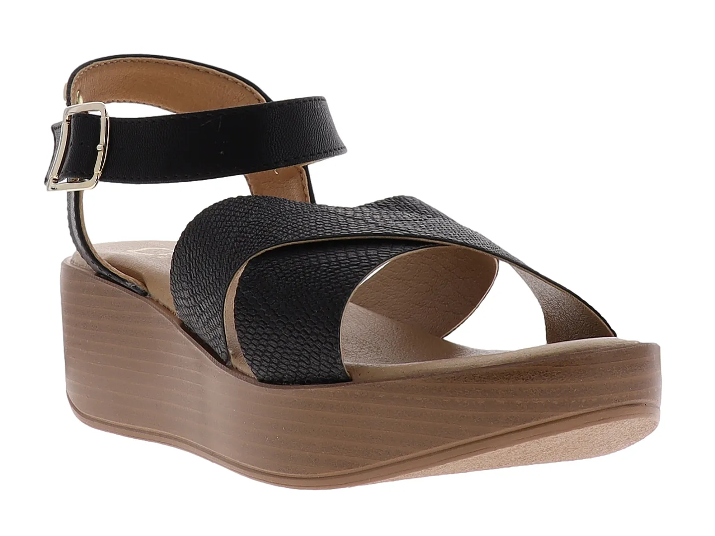 Sandalias Nomadas 10850 Negro Para Mujer
