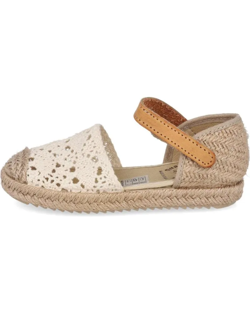 SANDALIAS VULLADI  DE NIñA 9370681 ALPARGATAS ESPARTO NI  BEIGE