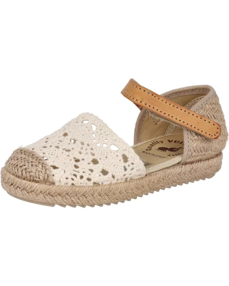 SANDALIAS VULLADI  DE NIñA 9370681 ALPARGATAS ESPARTO NI  BEIGE