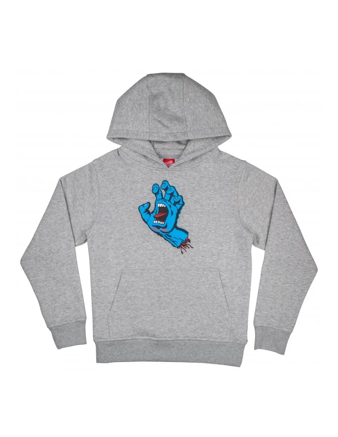 SANTA CRUZ YOUTH SCREAMING HAND  HEATHER GREY  SUDADERA CON CAPUCHA PARA NIñOS