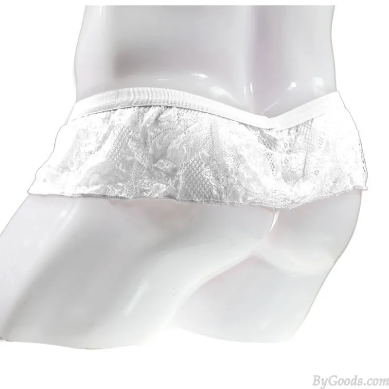 SEXY LOW WAIST LACE SKIRT THONG T PANTS UNDERPANTS MEN'S UNDERWEAR PANTIES LINGERIE GSTRING BRIEFS BREATHABLE UNDERPANTS