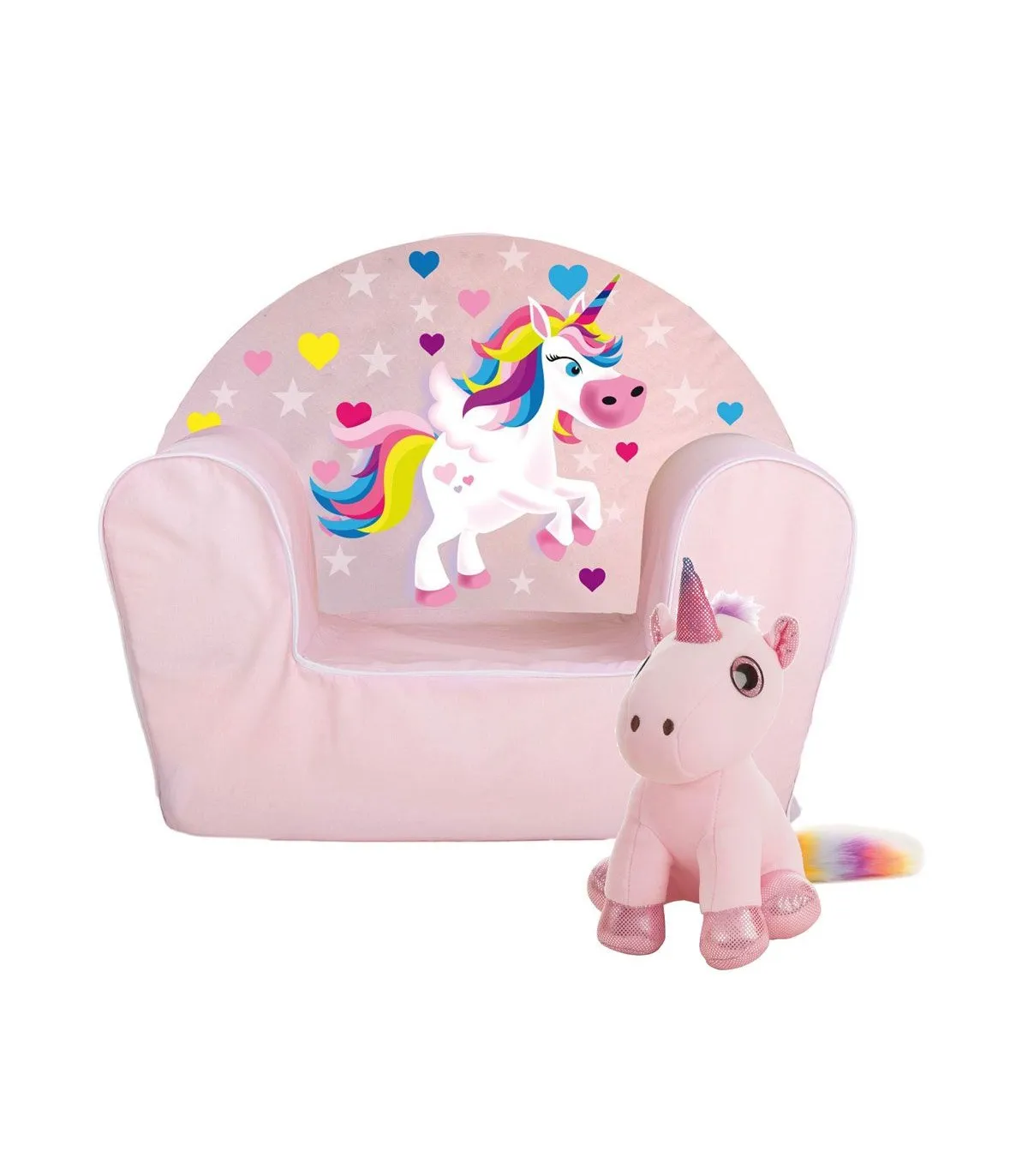 Sillón infantil Unicornio + Peluche