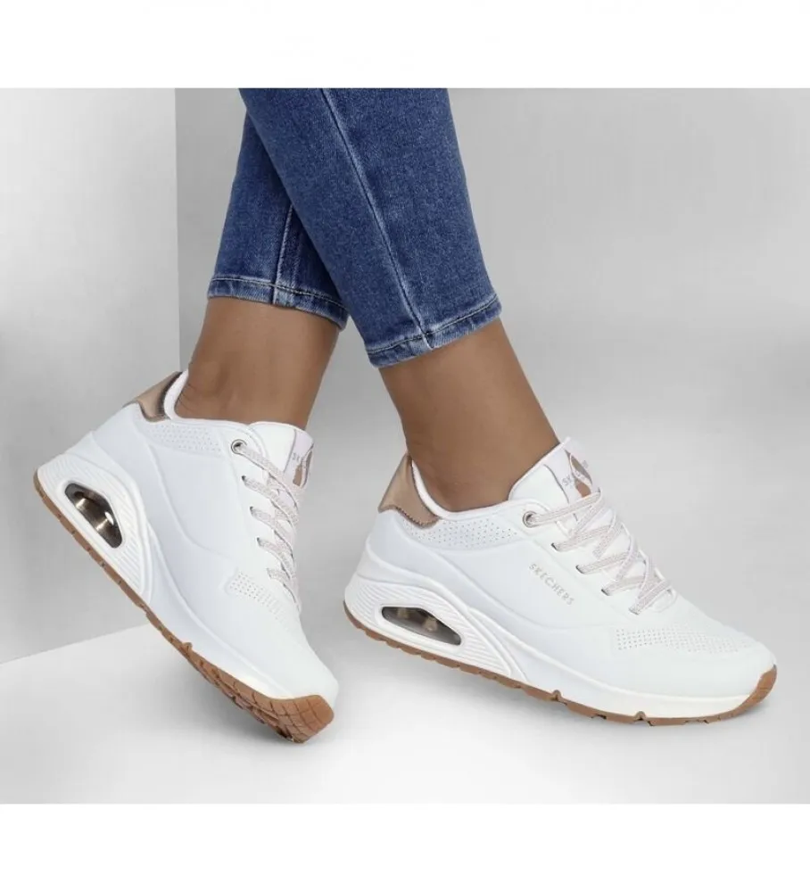 SKECHERS ZAPATILLAS UNO SHIMMER AWAY BLANCO