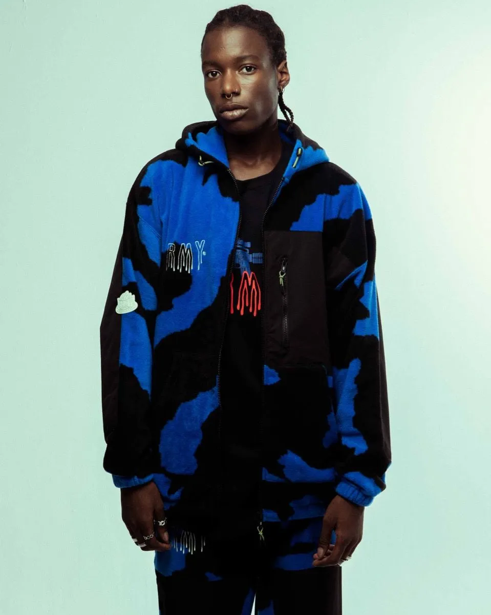 SUDADERA CAPUCHA GRIMEY BACK AT YOU ALL OVER PRINT POLAR  ROYAL BLUE | FW23
