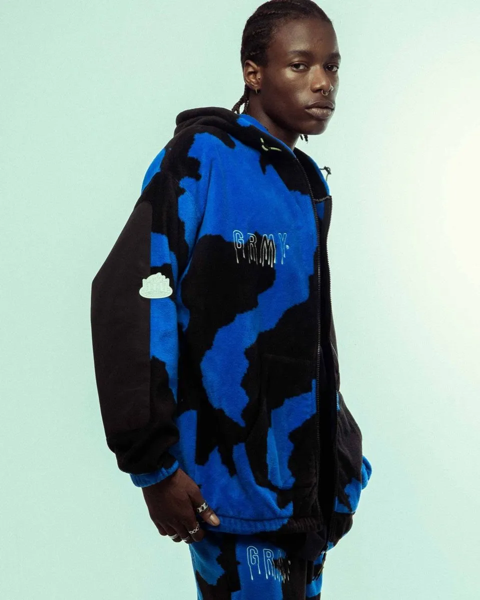 SUDADERA CAPUCHA GRIMEY BACK AT YOU ALL OVER PRINT POLAR  ROYAL BLUE | FW23
