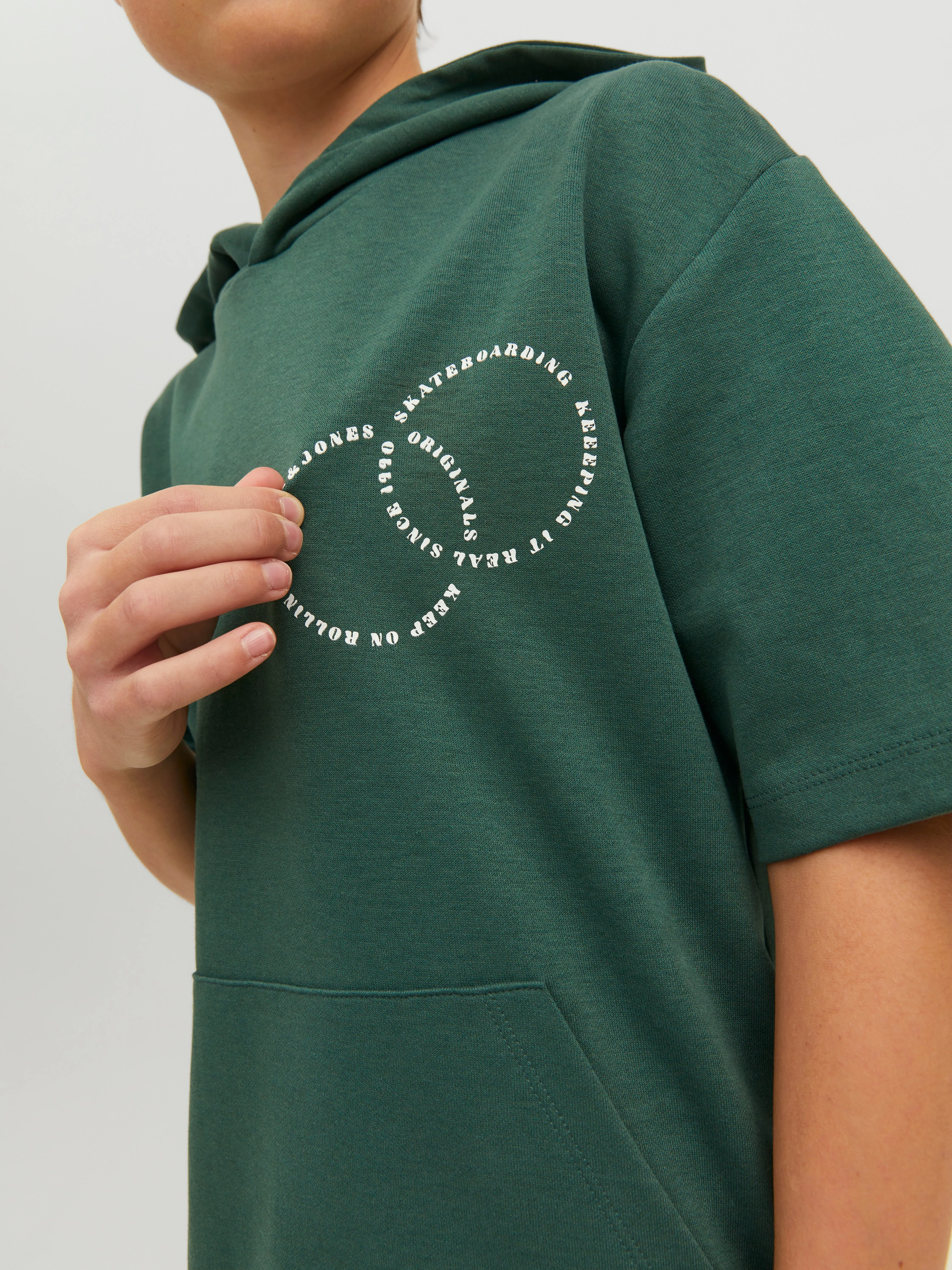 Sudadera con capucha Estampado Junior | Verde oscuro | Jack & Jones®