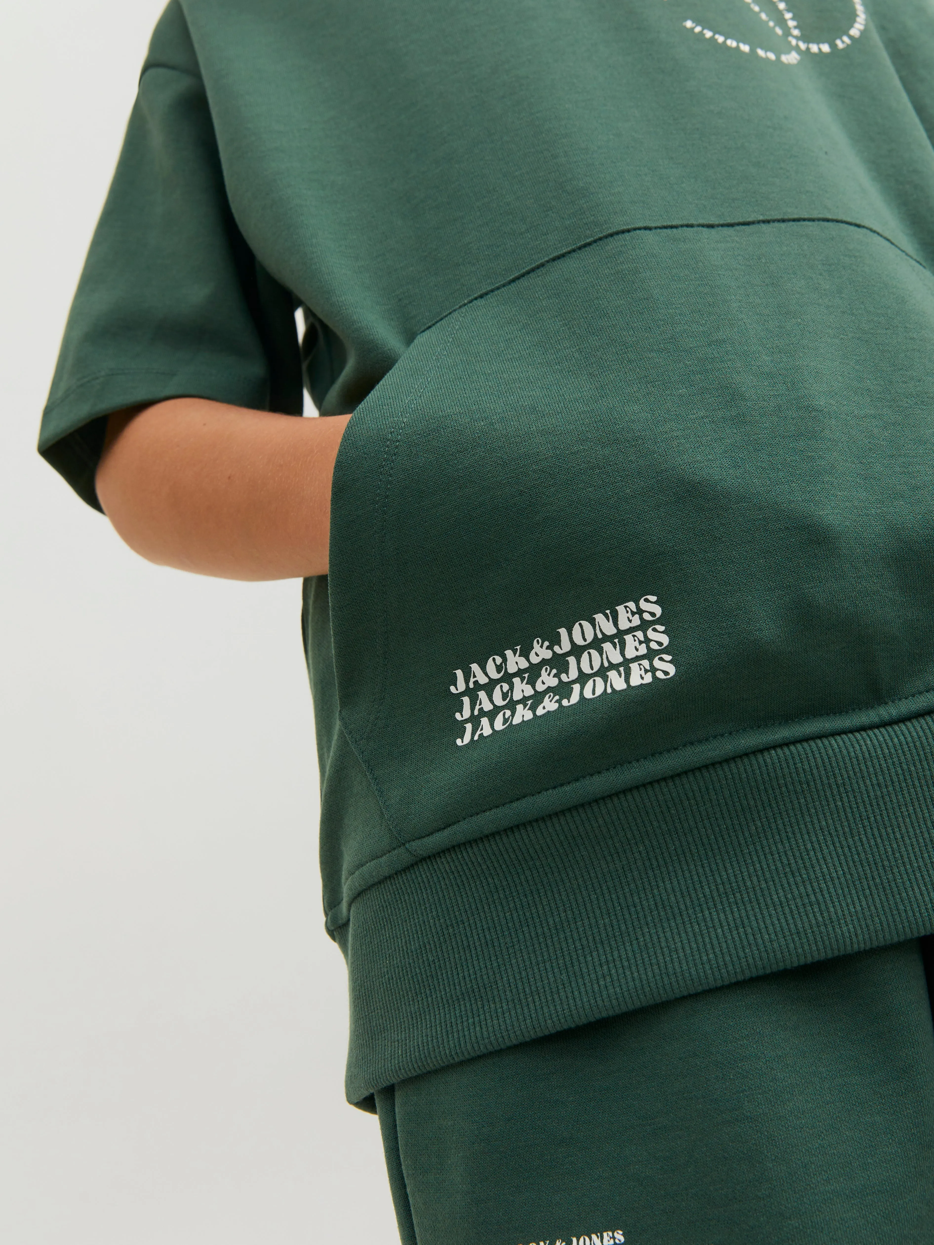 Sudadera con capucha Estampado Junior | Verde oscuro | Jack & Jones®
