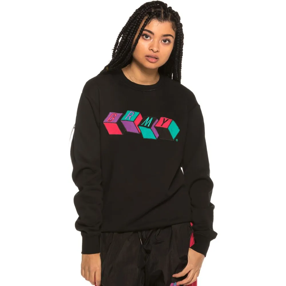 Sudadera Unisex Grimey Brick Top Satin Logo Crewneck SS19 Black