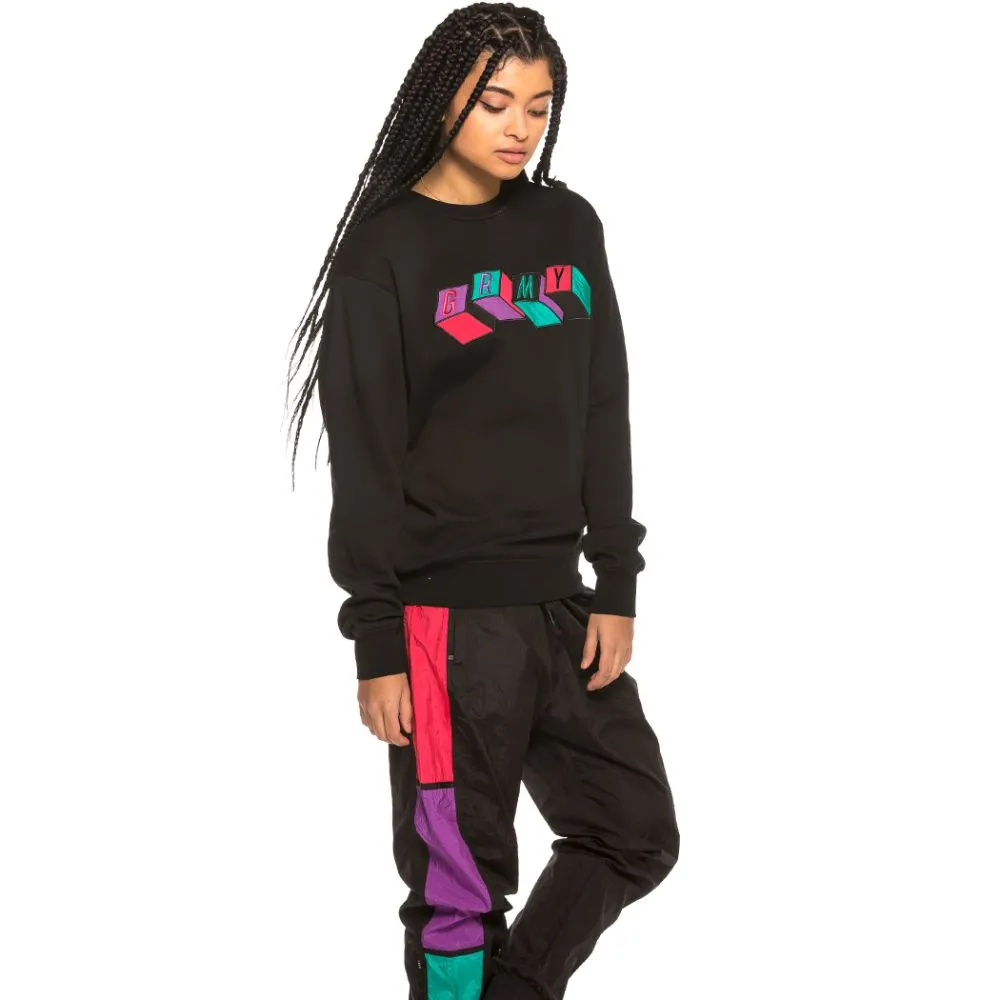 Sudadera Unisex Grimey Brick Top Satin Logo Crewneck SS19 Black