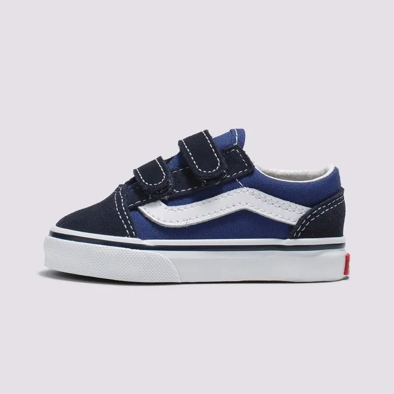 Tenis Clásicos De Velcro Azules Old Skool V Bebés Vans
