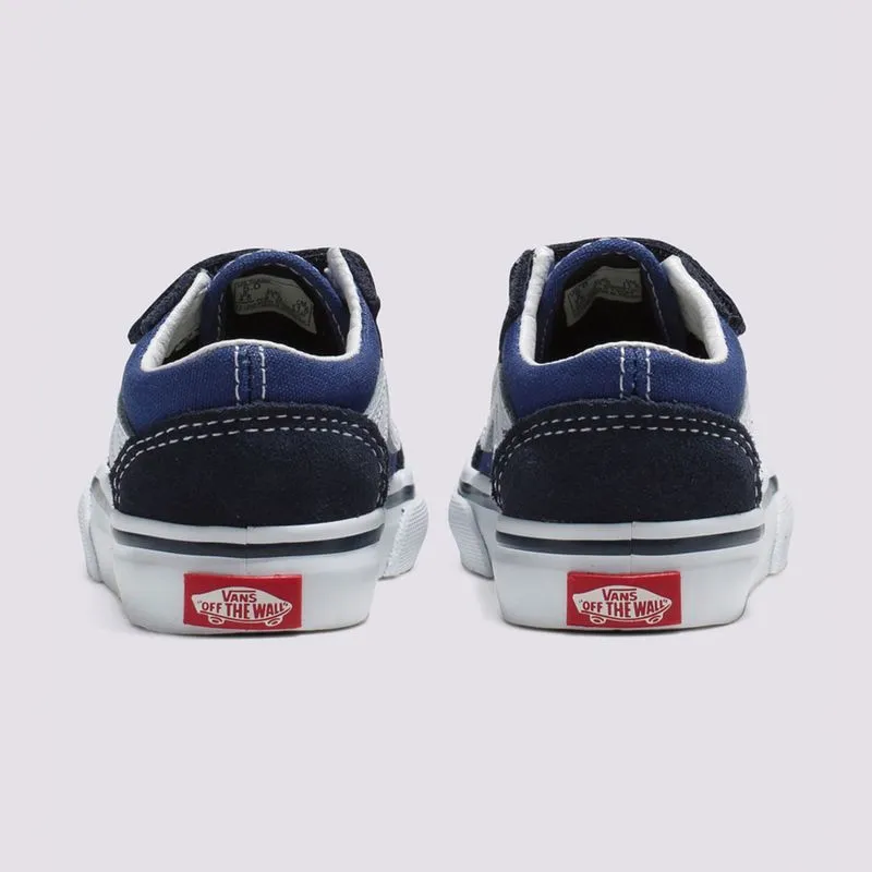 Tenis Clásicos De Velcro Azules Old Skool V Bebés Vans