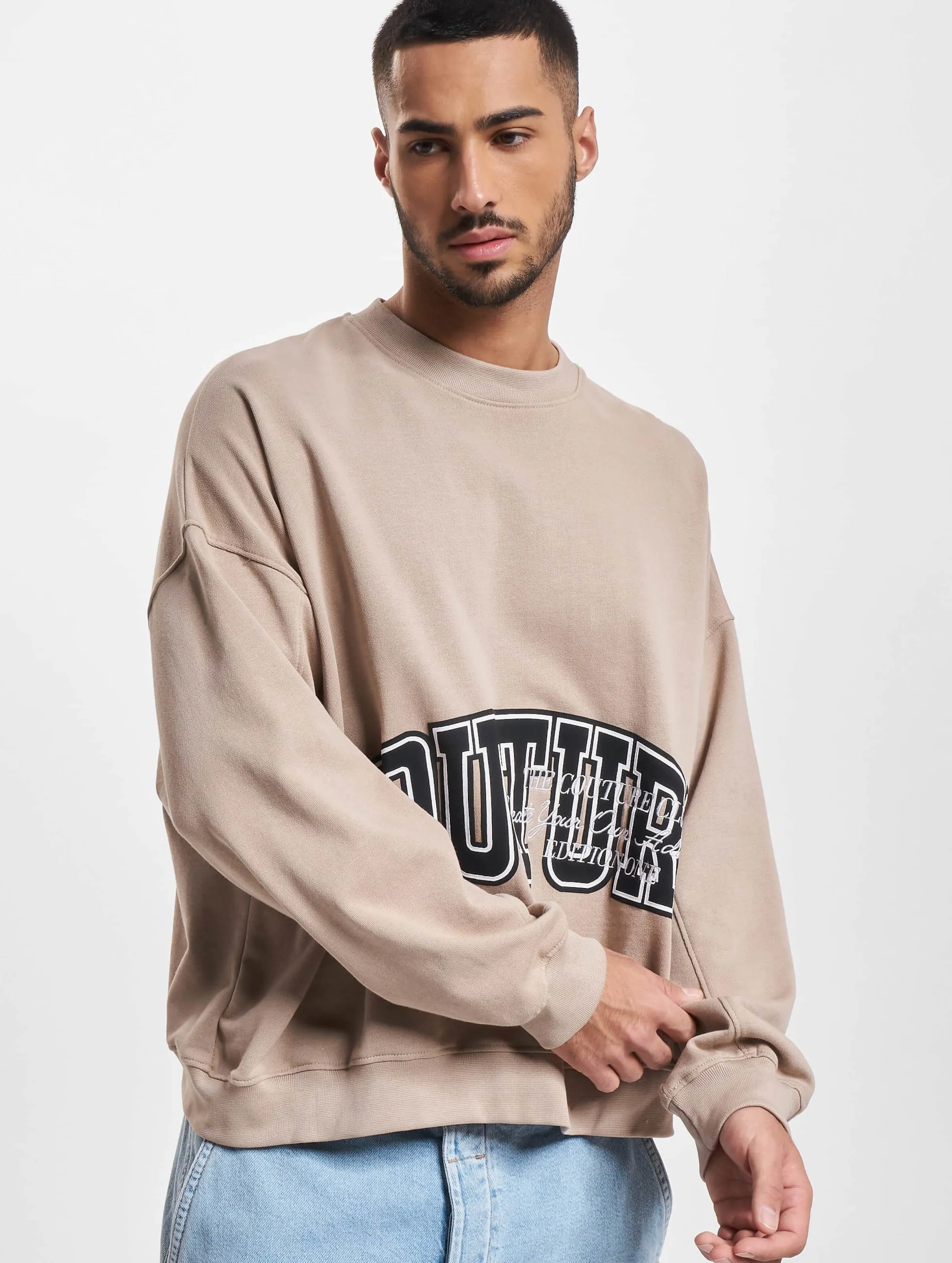 The Couture Club Varsity Puff Print Crew