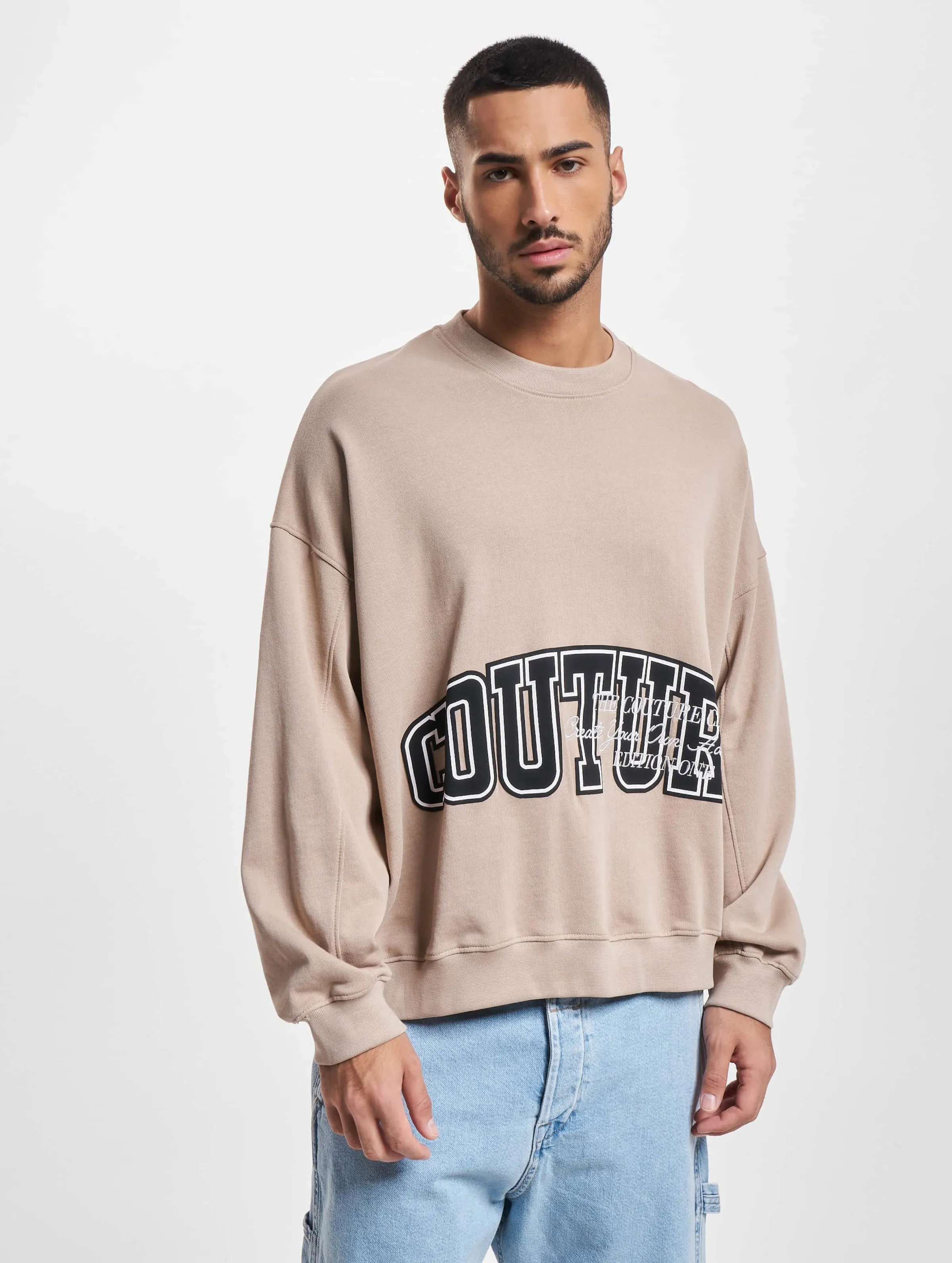 The Couture Club Varsity Puff Print Crew
