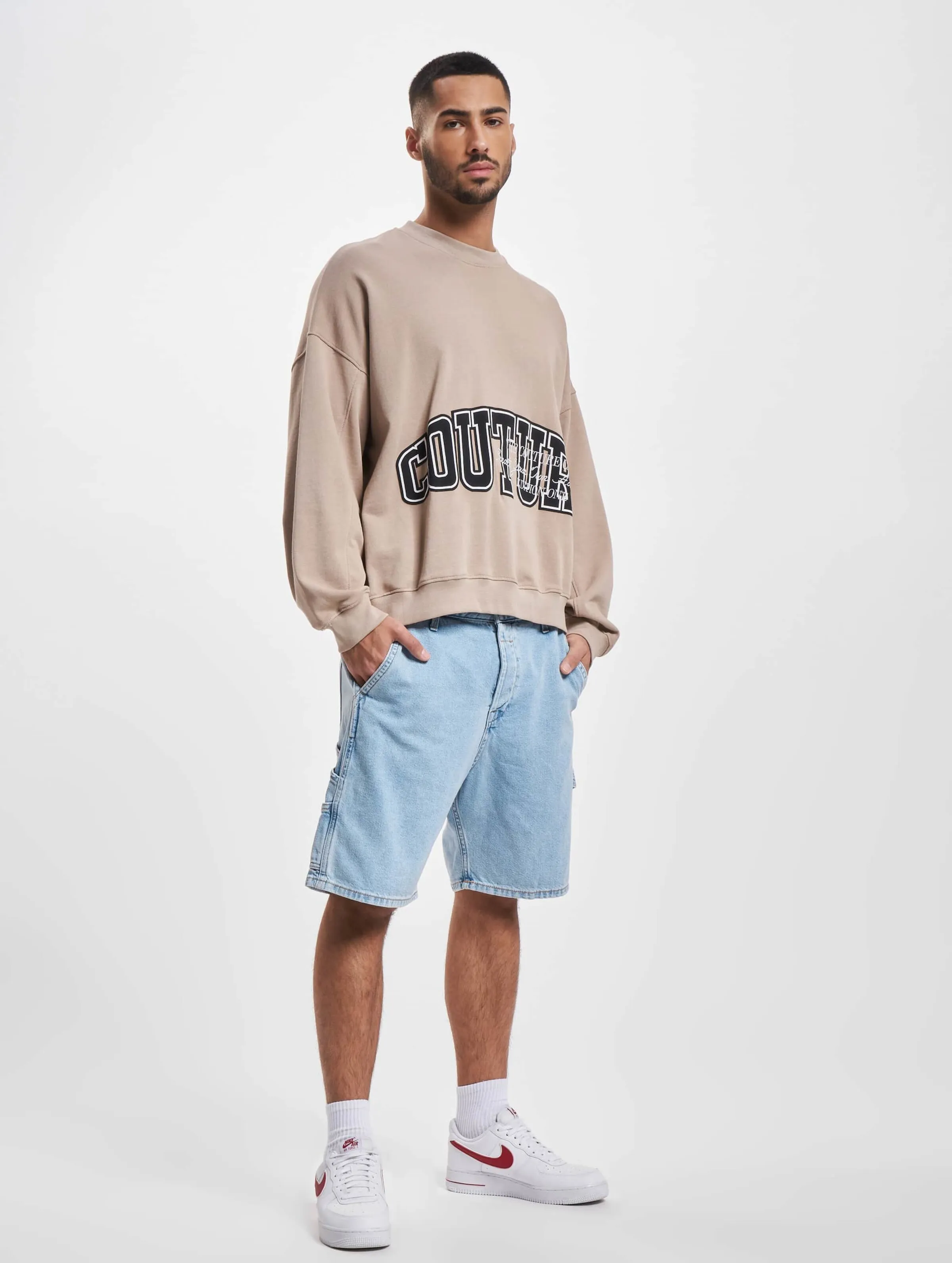 The Couture Club Varsity Puff Print Crew