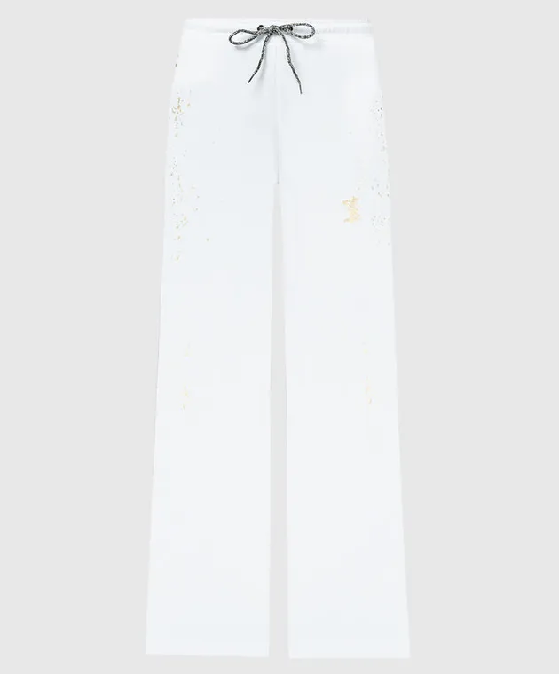 Twinset Actitude White sweatpants with logo