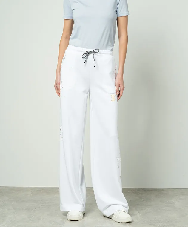 Twinset Actitude White sweatpants with logo