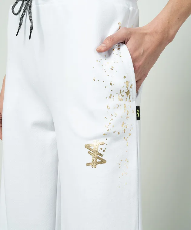 Twinset Actitude White sweatpants with logo