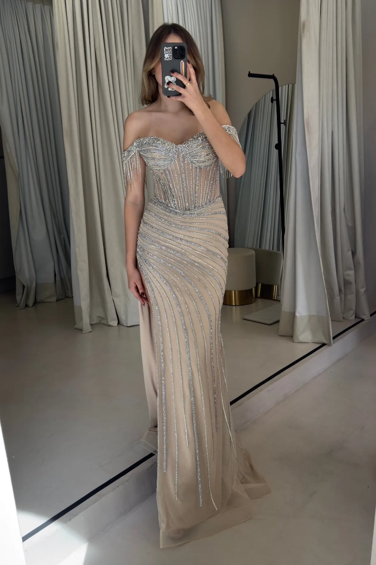 VESTIDO MANGA FLECOS