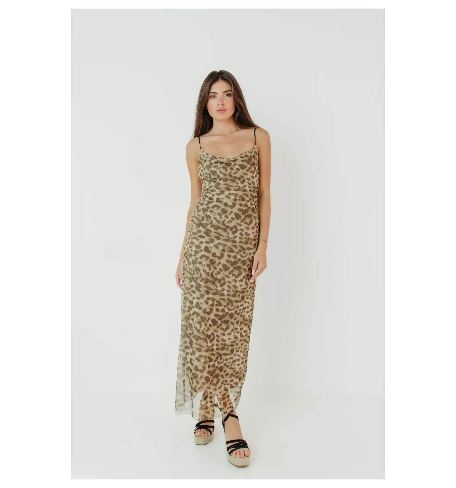 VESTIDO VOROSE  LEOPARDO