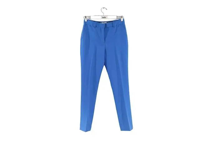Victoria Beckham Pantalón recto de lana Azul 