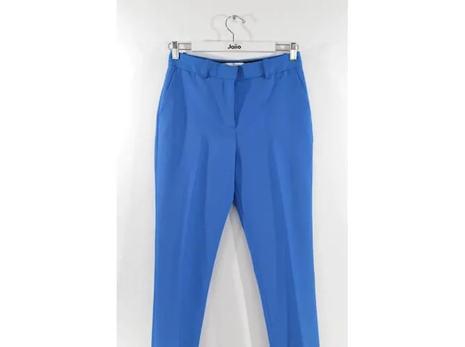 Victoria Beckham Pantalón recto de lana Azul 