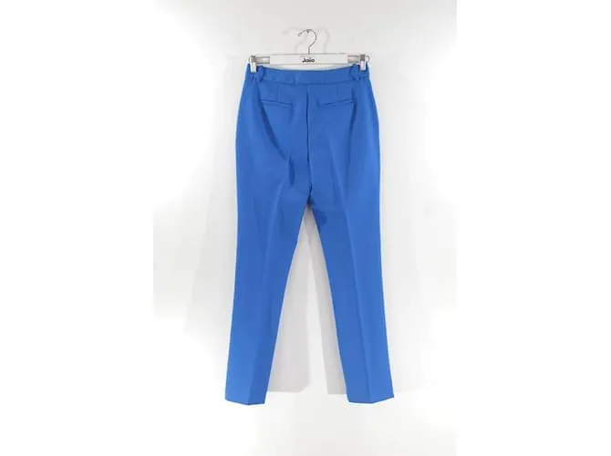 Victoria Beckham Pantalón recto de lana Azul 