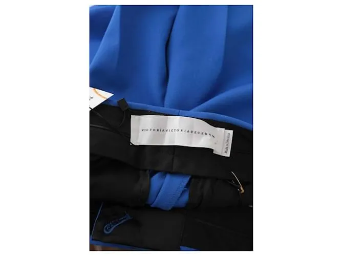 Victoria Beckham Pantalón recto de lana Azul 