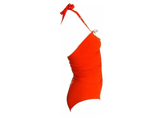 WOLFORD, traje de baño elástico ajustado naranja. 