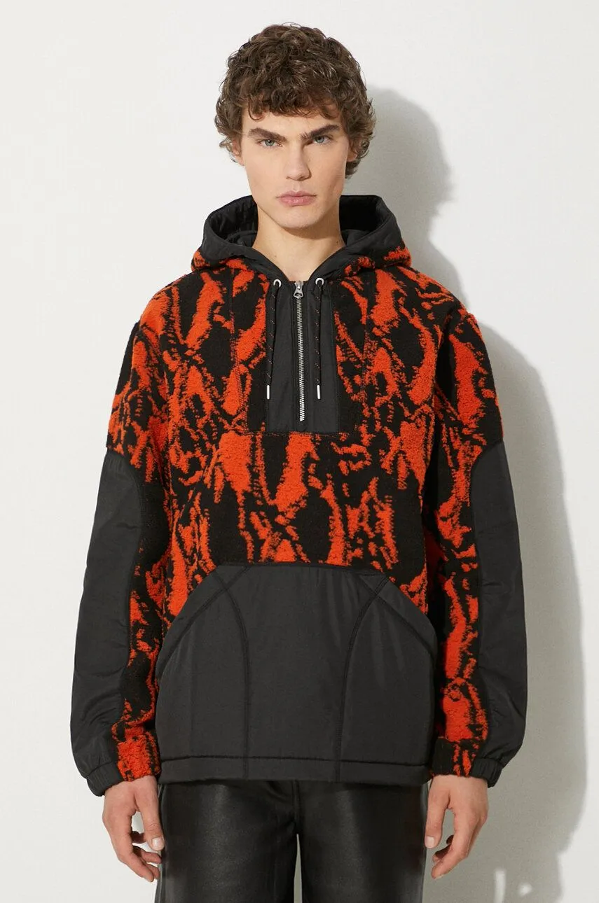 WOOD WOOD Palmer Swirl Print Fleece Hoodie