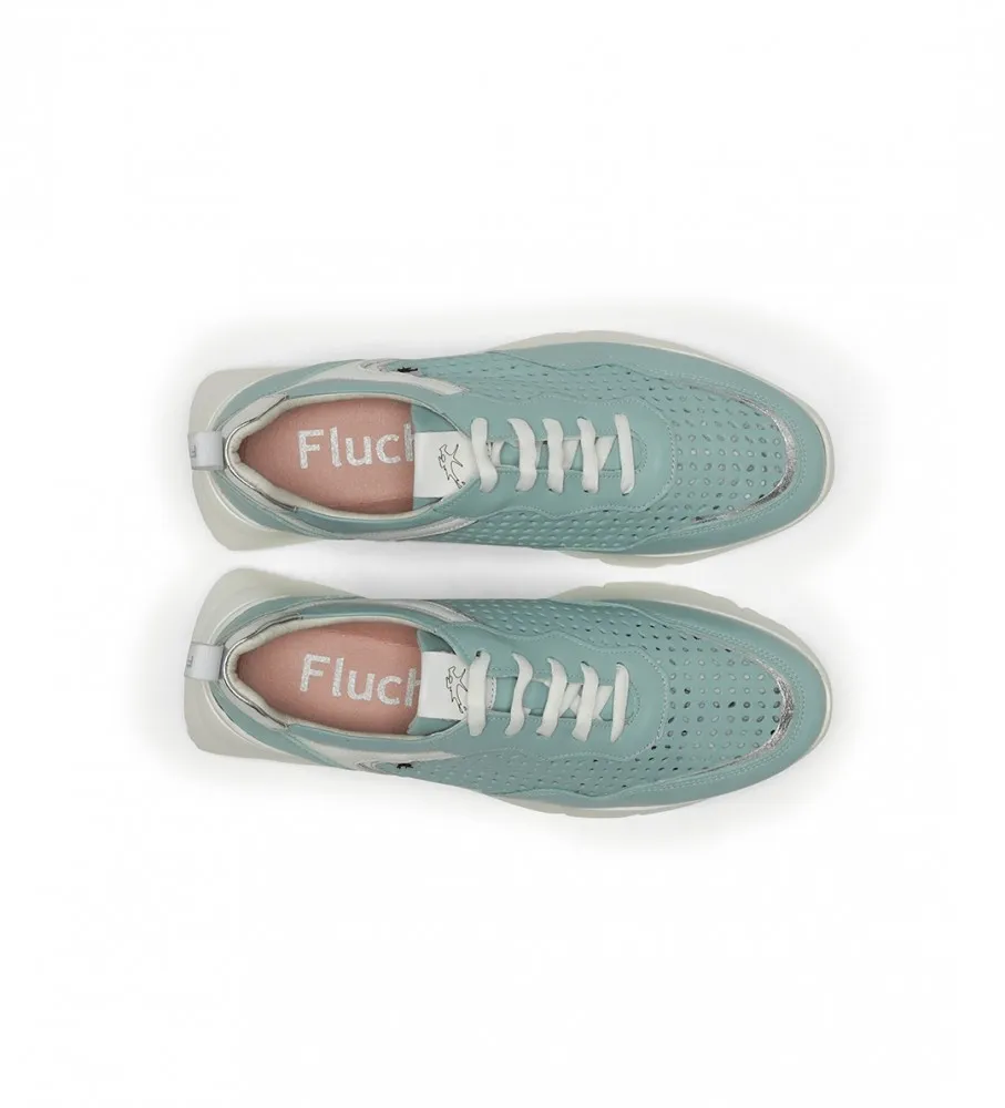 ZAPATILLAS DE PIEL EIRA F1680 AZUL ALTURA CUñA 5CM