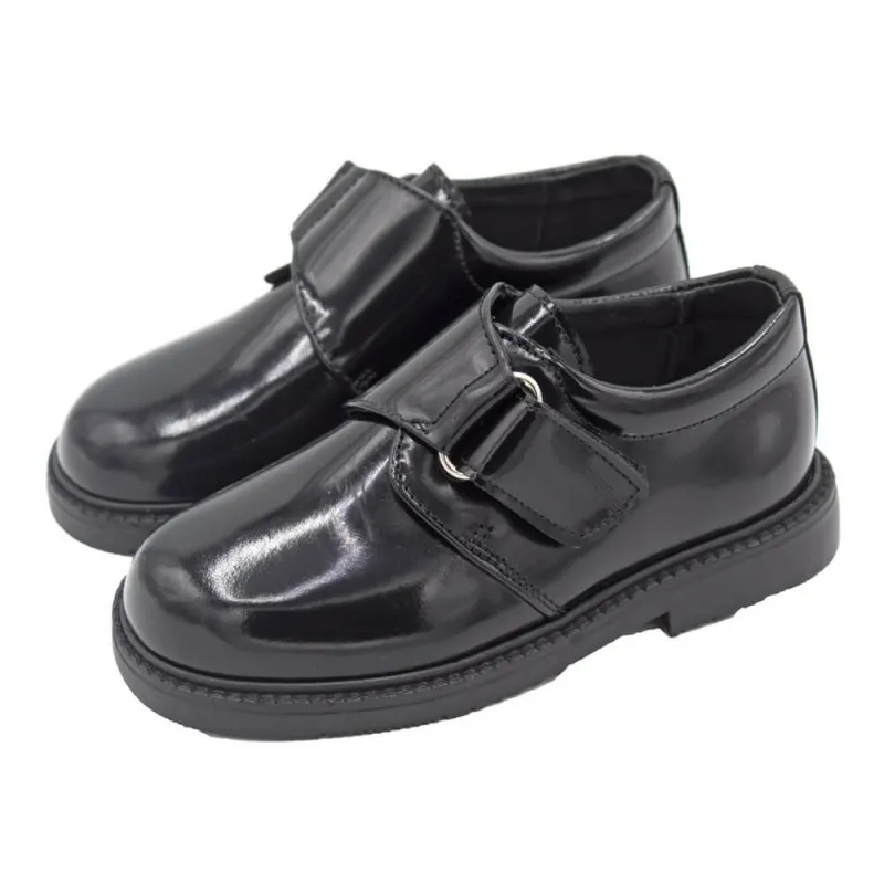 Zapatos colegiales velcro brillo HAMILTOM