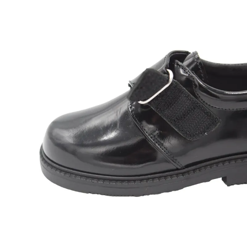 Zapatos colegiales velcro brillo HAMILTOM