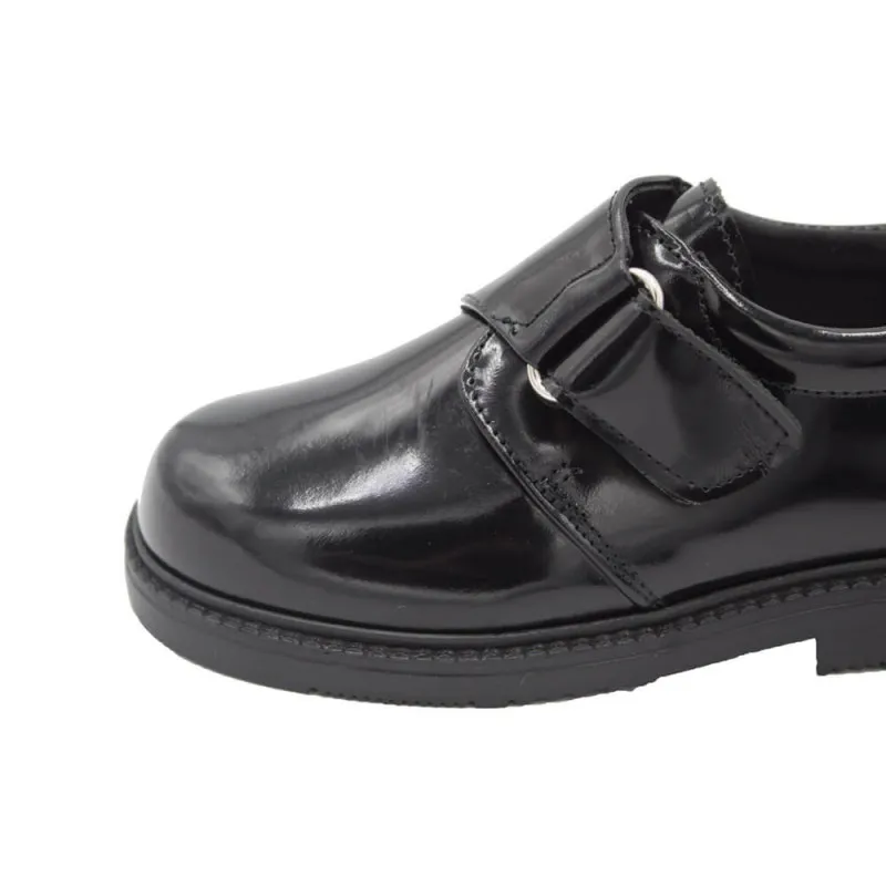 Zapatos colegiales velcro brillo HAMILTOM