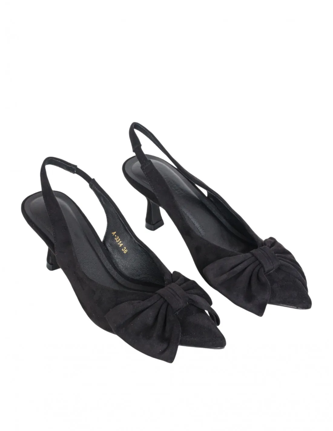 Zapatos Destalonados Negros Maxi Lazo