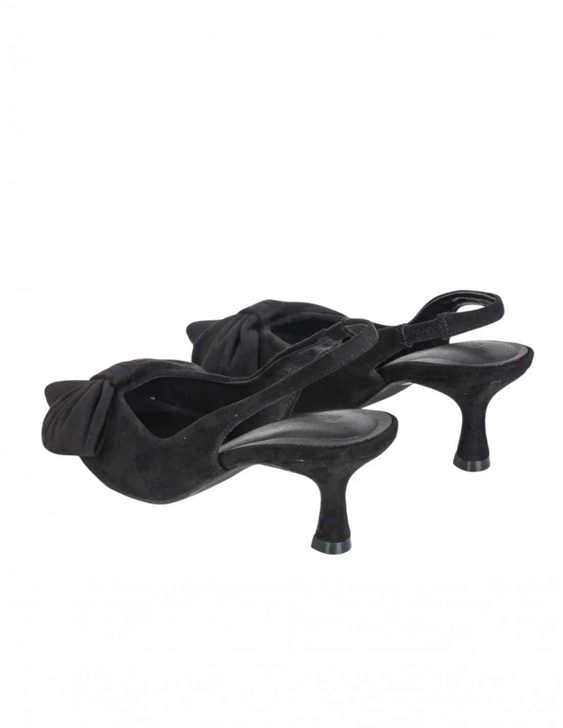 Zapatos Destalonados Negros Maxi Lazo