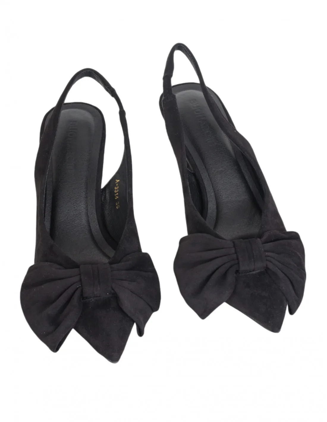 Zapatos Destalonados Negros Maxi Lazo