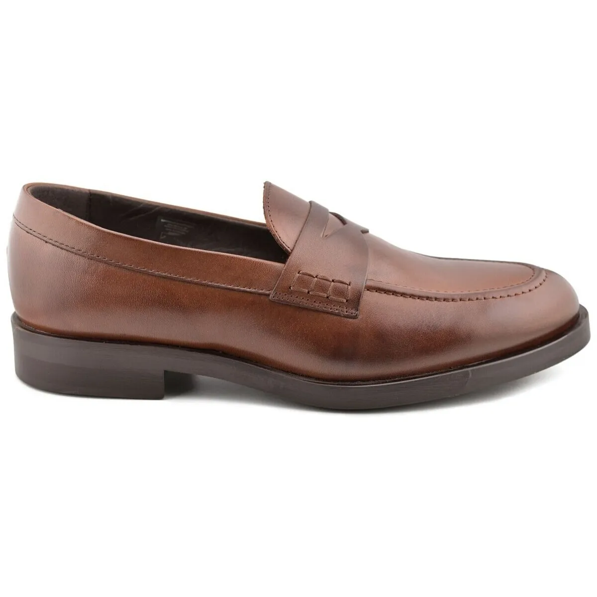 Zapatos Mocasines marrones de piel by