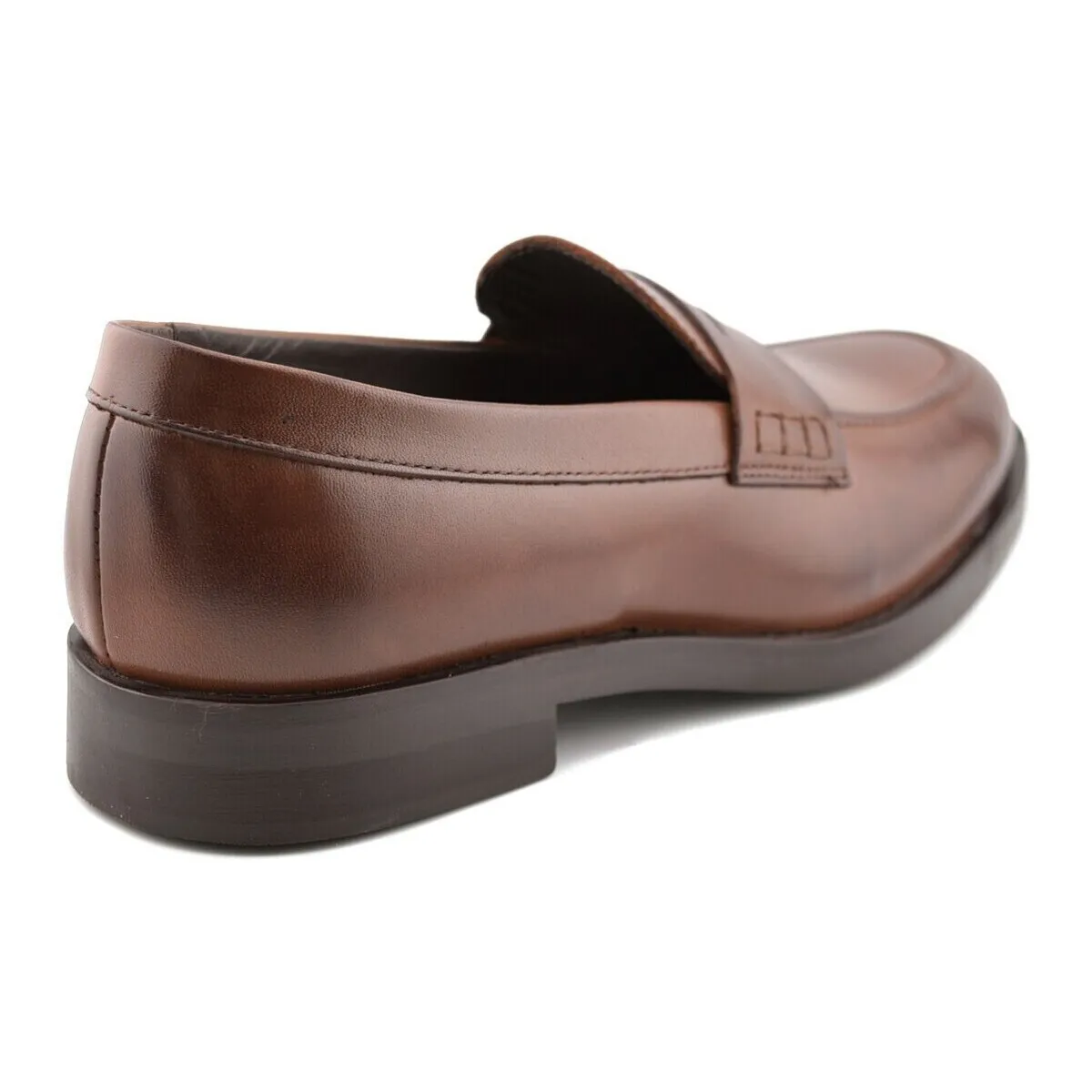 Zapatos Mocasines marrones de piel by
